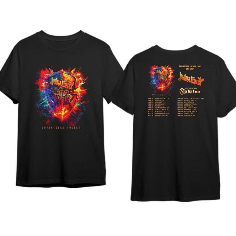 Judas Priest Invincible Shield Tour  2 Sided Metal Concert T-Shirt